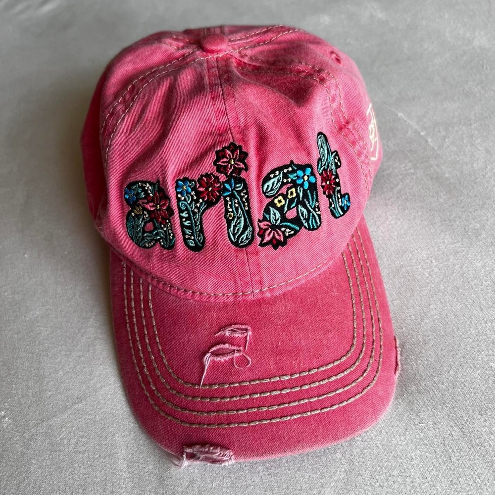 Pink Ariat Embroidered Floral Western Country Workwear Cowgirl Cute Cottage